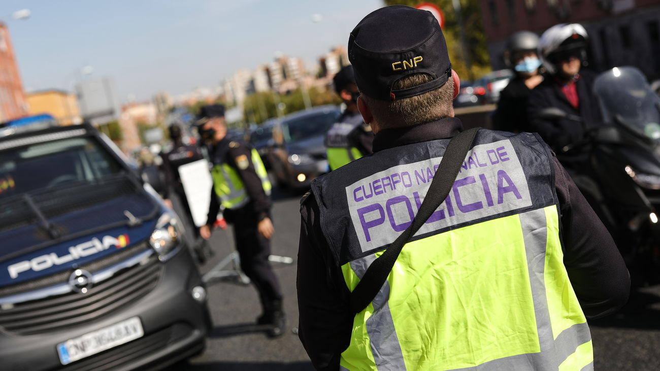 Control de la Policía Nacional en Madrid