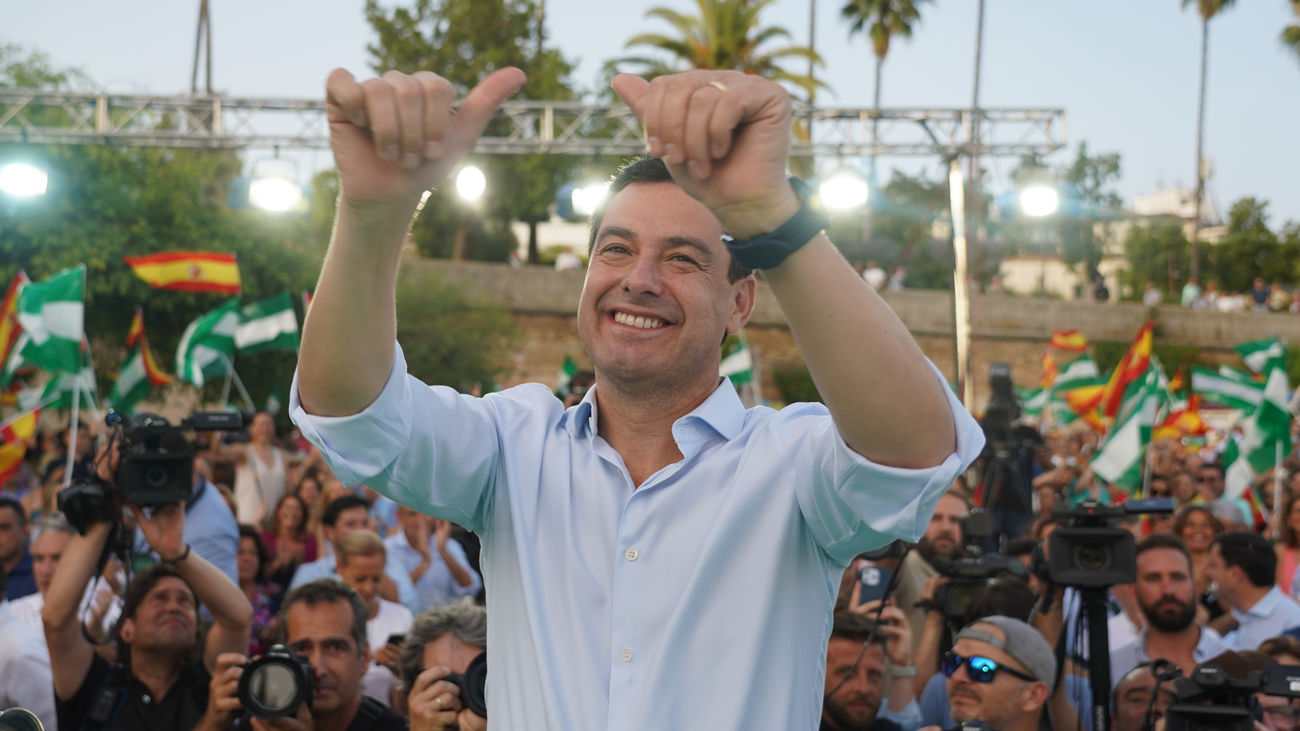 Juanma Moreno, candidato del PP y presidente de la Junta de Andalucía