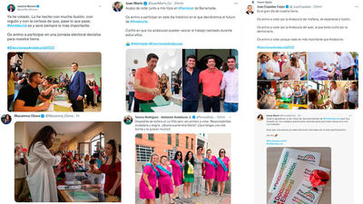 Así viven la jornada electoral andaluza los candidatos en sus redes sociales