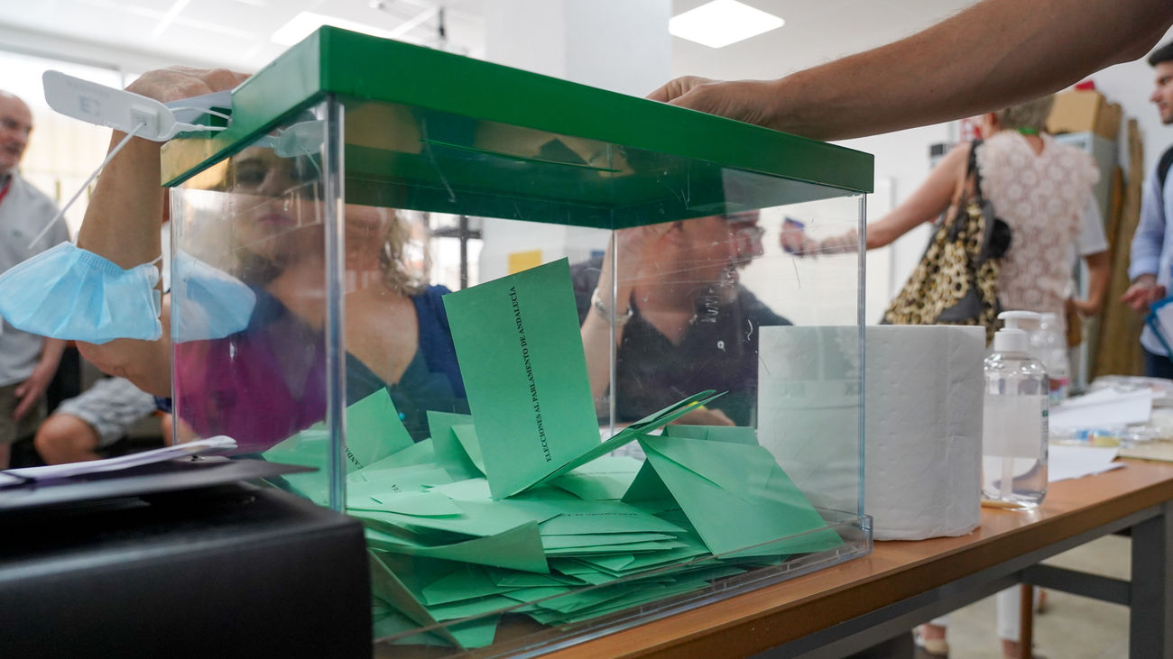 Urnas utilizadas en las elecciones al parlamento andaluz de 2022
