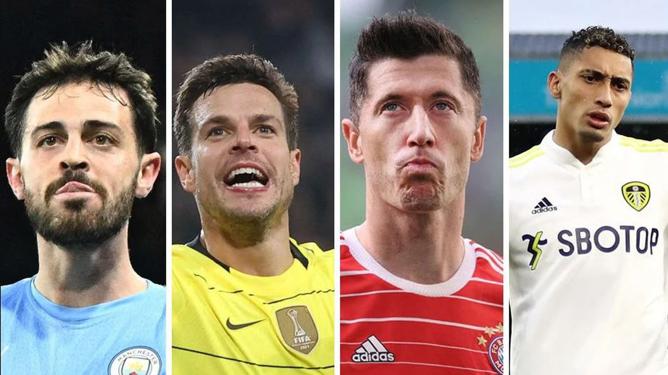 Bernardo Silva, Azpilicueta, Lewandoski y Rapinha