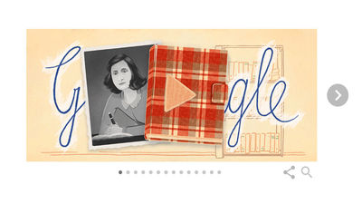 Google rinde homenaje a Ana Frank en el 75 aniversario de su diario