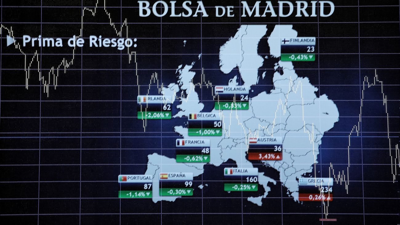 Panel del Palacio de la Bolsa de Madrid