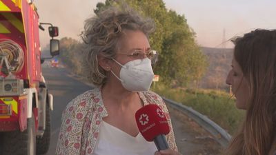 María José Martínez, alcaldesa de Aranjuez: "El origen del fuego ha sido por el reventón de una rueda de un camión"
