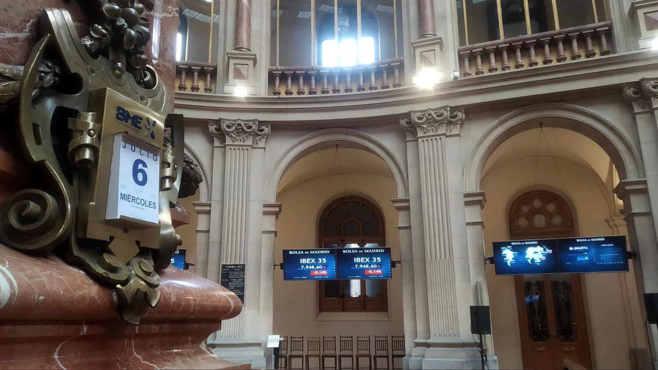 El Ibex 35 retrocede un 0,14% y se aleja de los 8.000 puntos