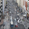 La afluencia de peatones en la Gran Vía aumentó un 44% en el último año