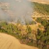 La caída de un dron a punto de originar un incendio forestal en Fuente el Saz de Jarama