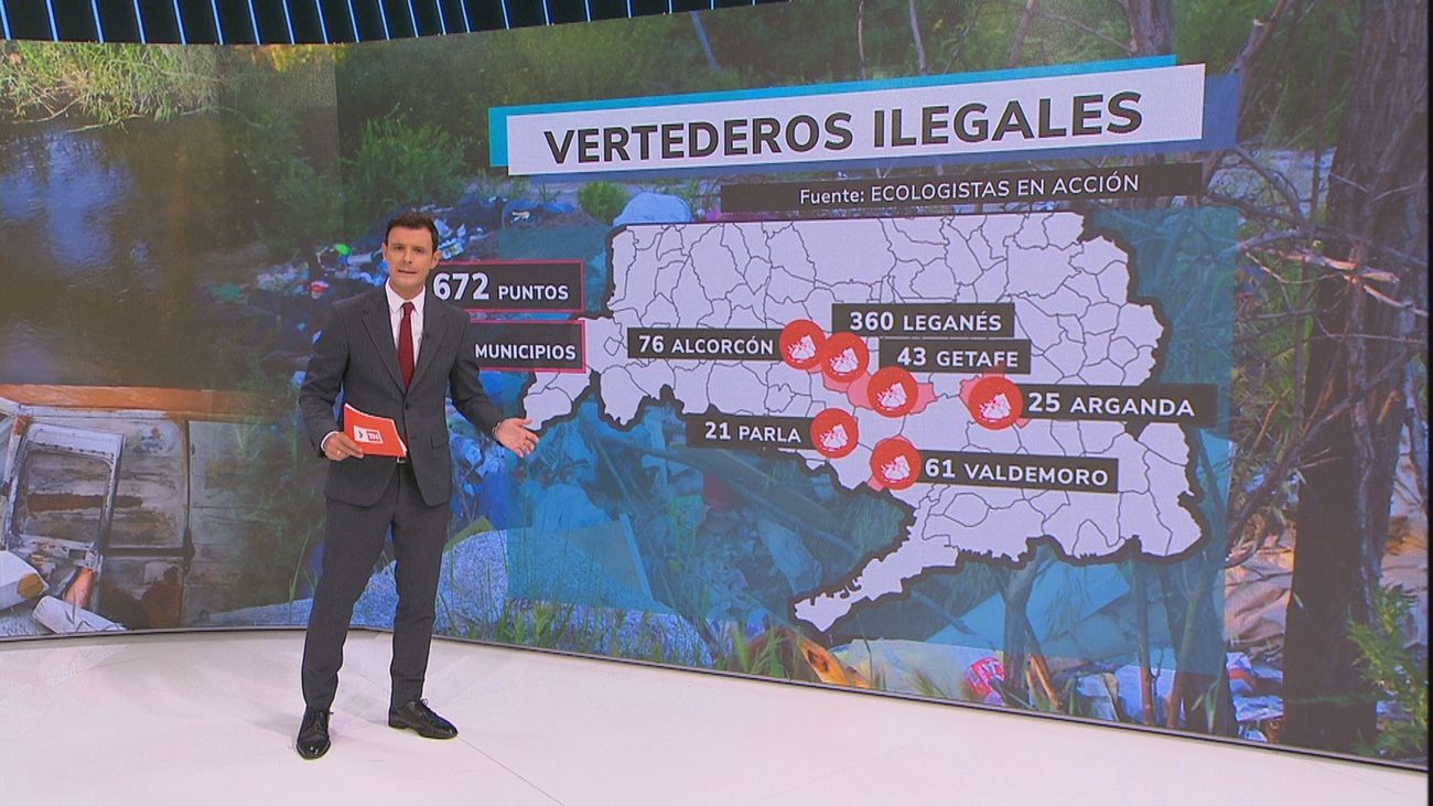 672 vertidos ilegales se reparten por 24 municipios de la Comunidad de Madrid