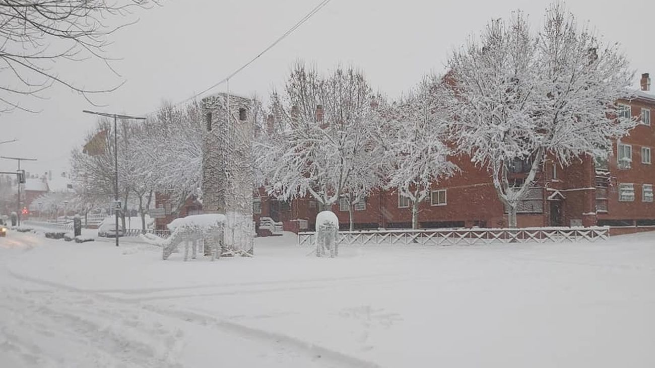 La nevada dejada por la borrasca Filomena en Mejorada del Campo
