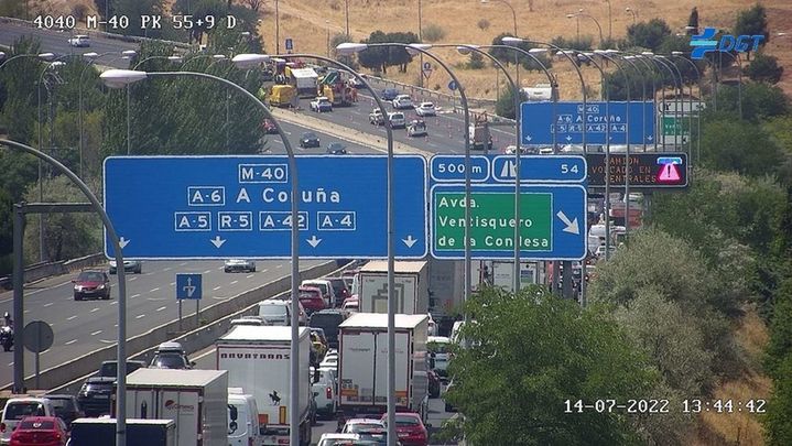Atasco en la M-40 / DGT