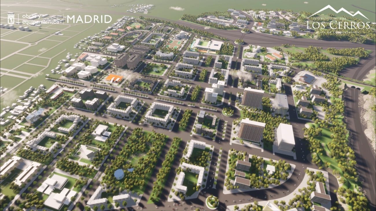 Aprobado de forma definitiva el proyecto de urbanización de Los Cerros, que contará con 14.000 viviendas en Vicálvaro