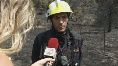 El incendio de Collado Mediano en situación favorable pero no controlado