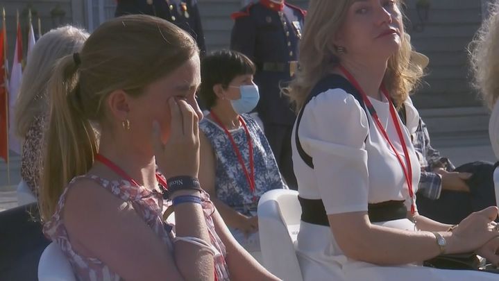 Familiares de las víctimas de la pandemia durante el homenaje de Estado / TELEMADRID
