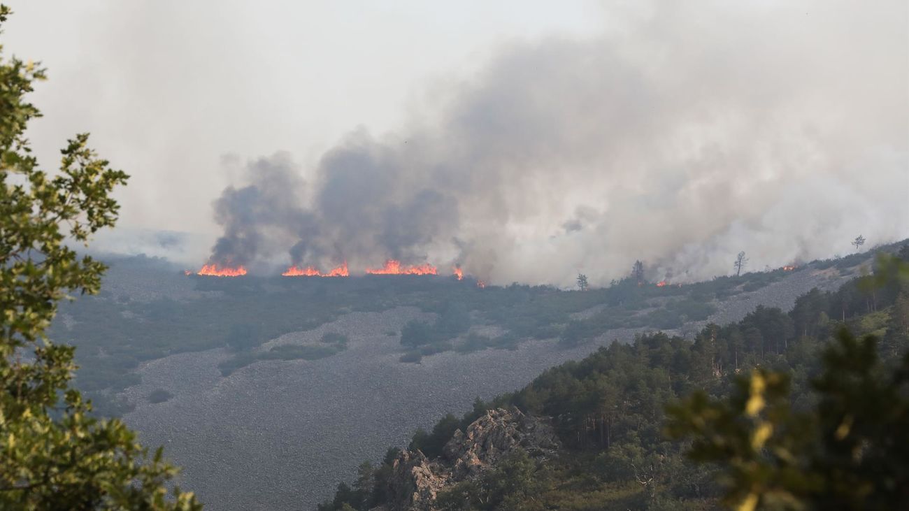 El incendio forestal declarado en la comarca cacereña de Las Hurdes, 2022