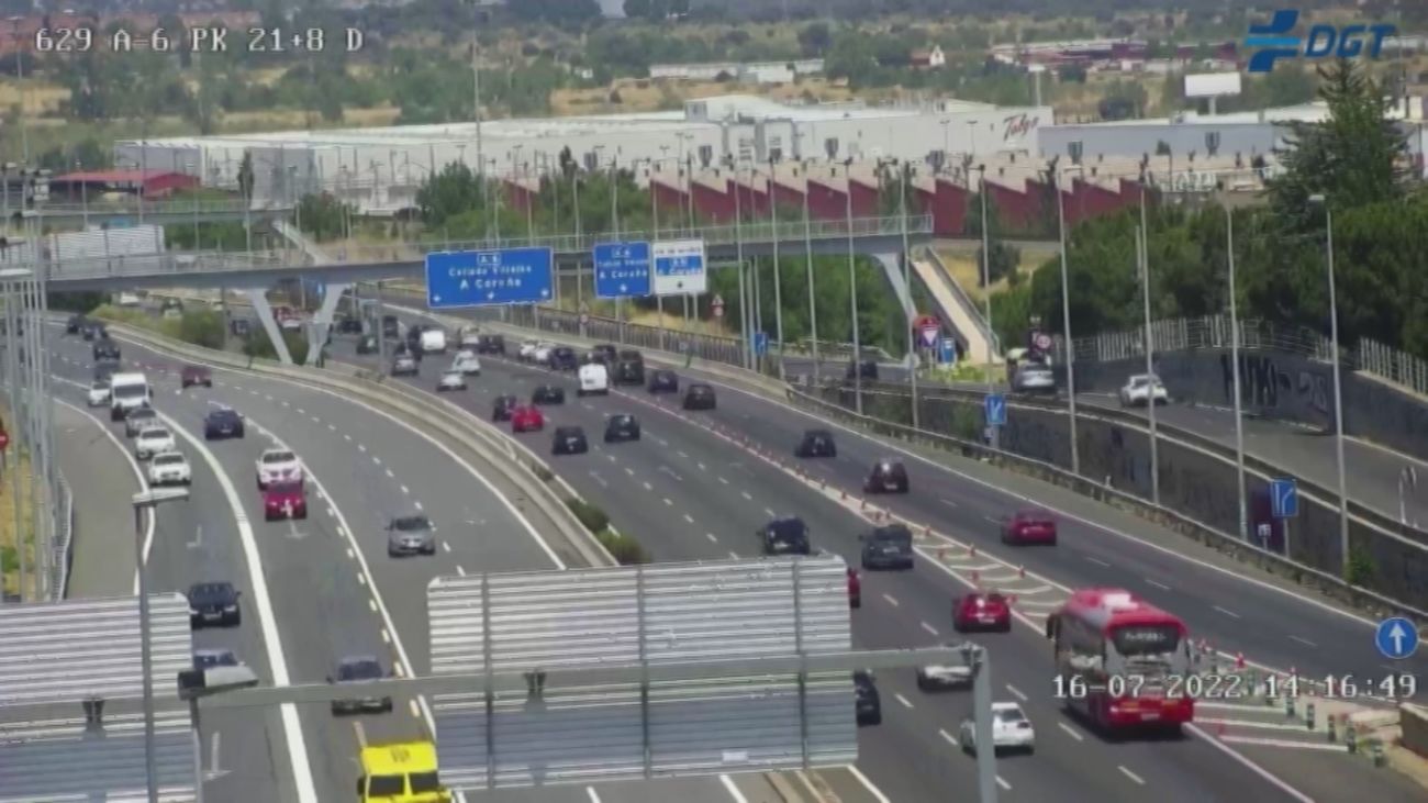 La  segunda Operación Salida del verano deja retenciones en las carreteras madrileñas