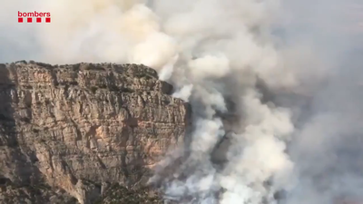 Declarado un incendio en Àger (Lleida) en una zona de "muy difícil acceso"