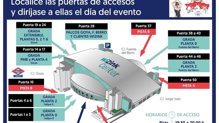 Puertas de acceso al concierto / Wizink Center
