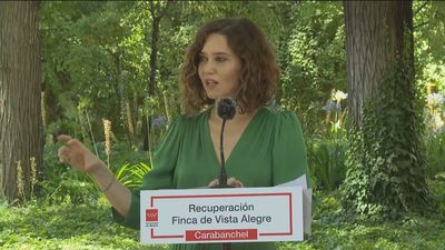 Ayuso reclama una ley para afrontar los incendios forestales y ofrece colaboración para su extinción