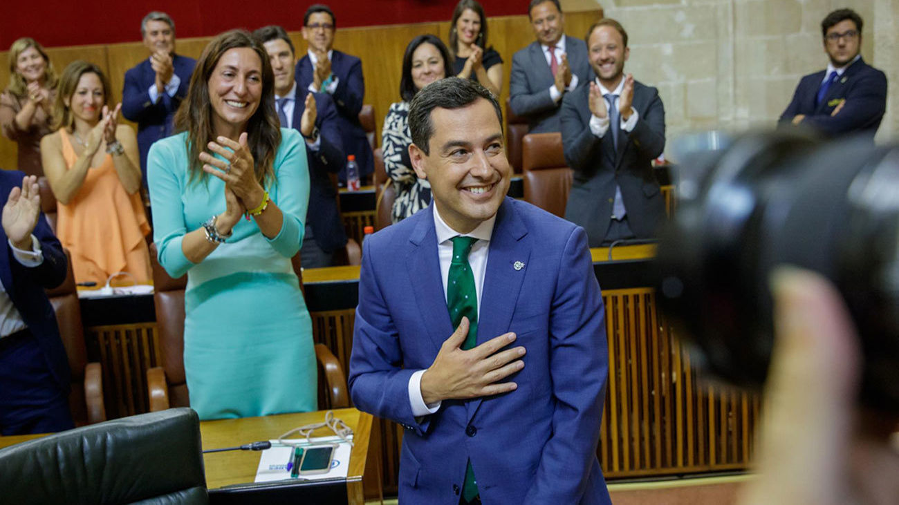 Juanma Moreno, investido de nuevo presidente de la Junta de Andalucía