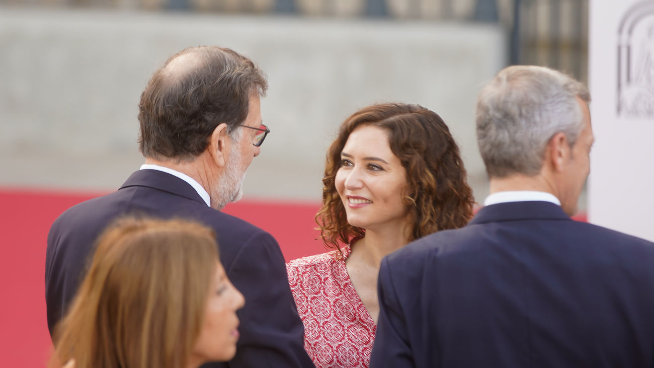Isabel Díazx Ayuso, durante la toma de posesión del cargo como presidente andaluz de Juanma Moreno