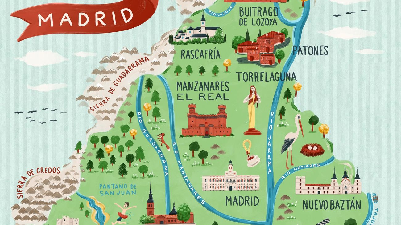 Mapa de las Villas de Madrid