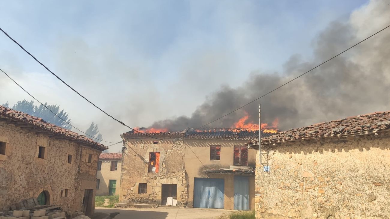 Incendio en Santo Domingo de Silos