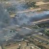 Estabilizado el  incendio agrícola en Velilla de San Antonio en un terreno de cereal y huertos