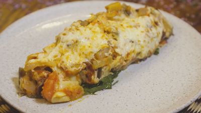 Lasaña de A Mala Saña, "un pedazo de cielo gratinado y burbujeante"