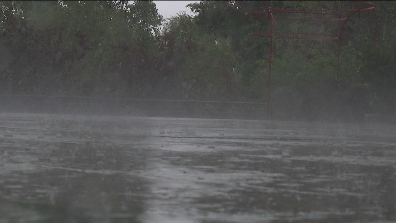 Tormenta y granizo en Madrid en el mes de julio