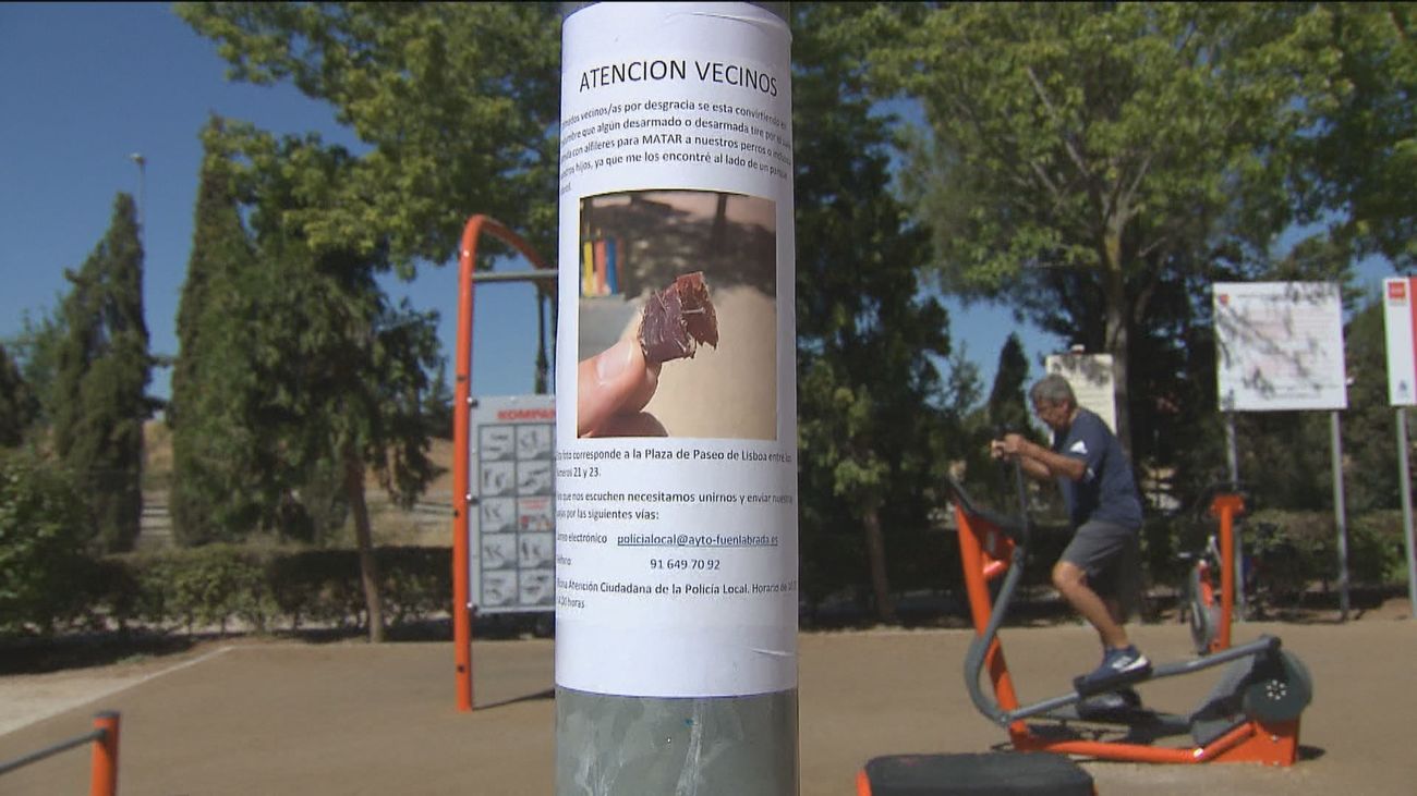 Cuidado con los trozos de carne con alfileres que aparecen en el parque Solidaridad de Fuenlabrada