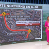 Cierre nocturno de la M-30 desde el 1 de agosto a su paso por el ámbito Mahou Calderón