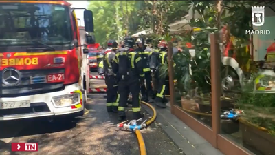 Incendio  en la cocina de un restaurante en la calle Jorge Juan de Madrid