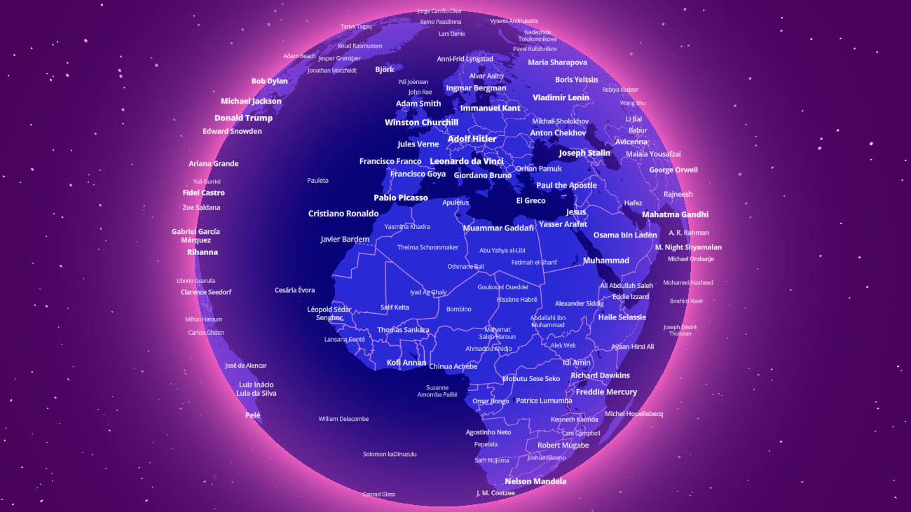 El curioso mapa interactivo que muestra qué persona influyente nació en tu ciudad