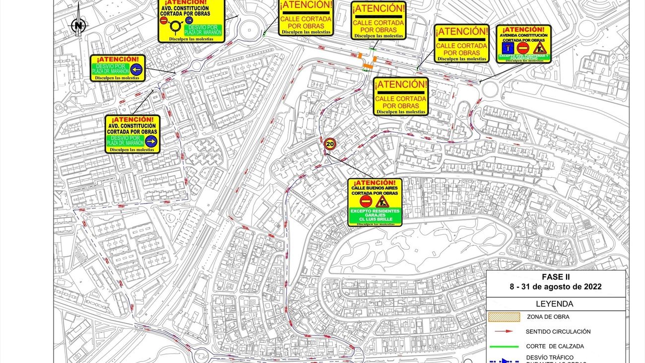 Coslada cortará todo el mes de agosto  la calle Avenida de la Constitución por obras