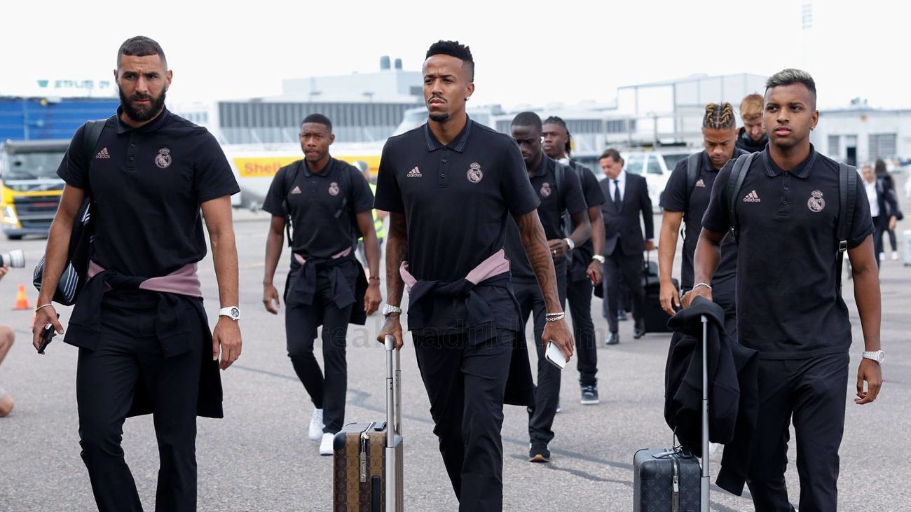 La expedición del Real Madrid, en Helsinki