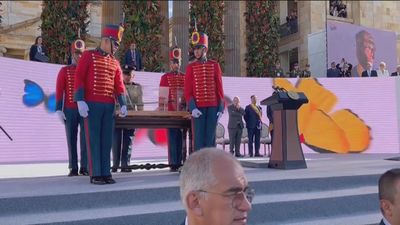 El protocolo no indicaba que Felipe VI tuviera que levantarse ante la espada de Bolivar al no ser un símbolo nacional