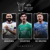 Benzema, Courtois y De Bruyne, nominados como Mejor Jugador del Año UEFA