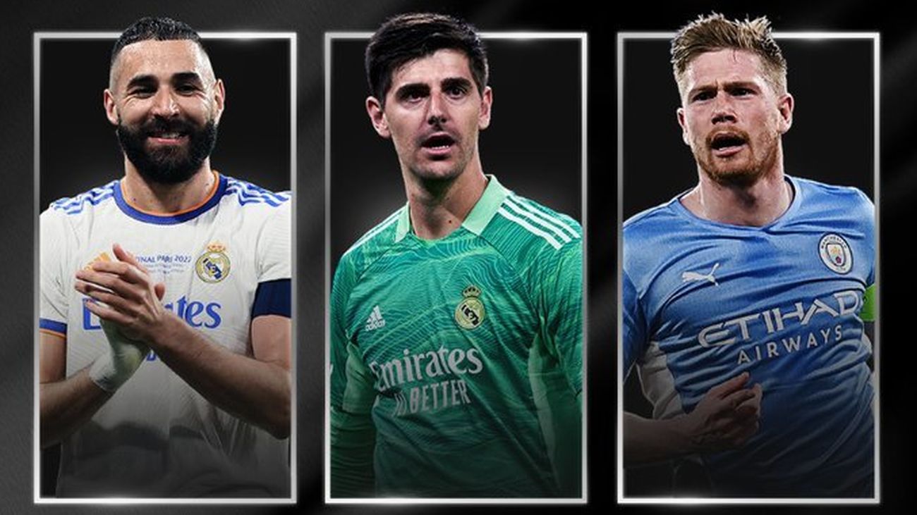 Benzema, Courtois y De Bruyne, nominados como Mejor Jugador del Año UEFA