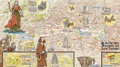 Madrid presenta 'El Madrid de San Isidro', un mapa ilustrado que recorre lugares vinculados a la vida del patrón