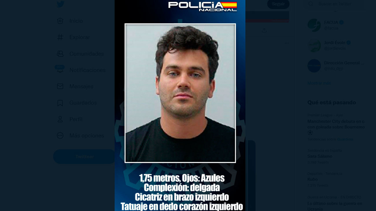 Imagen de Manuel Herrero Muñoz, en busca y captura por la Policía Nacional por homicidio