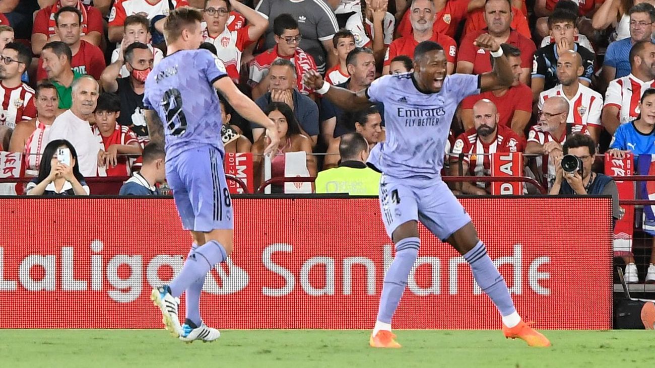 1-2. El Real Madrid, comienza con susto y remontada ante el Almería