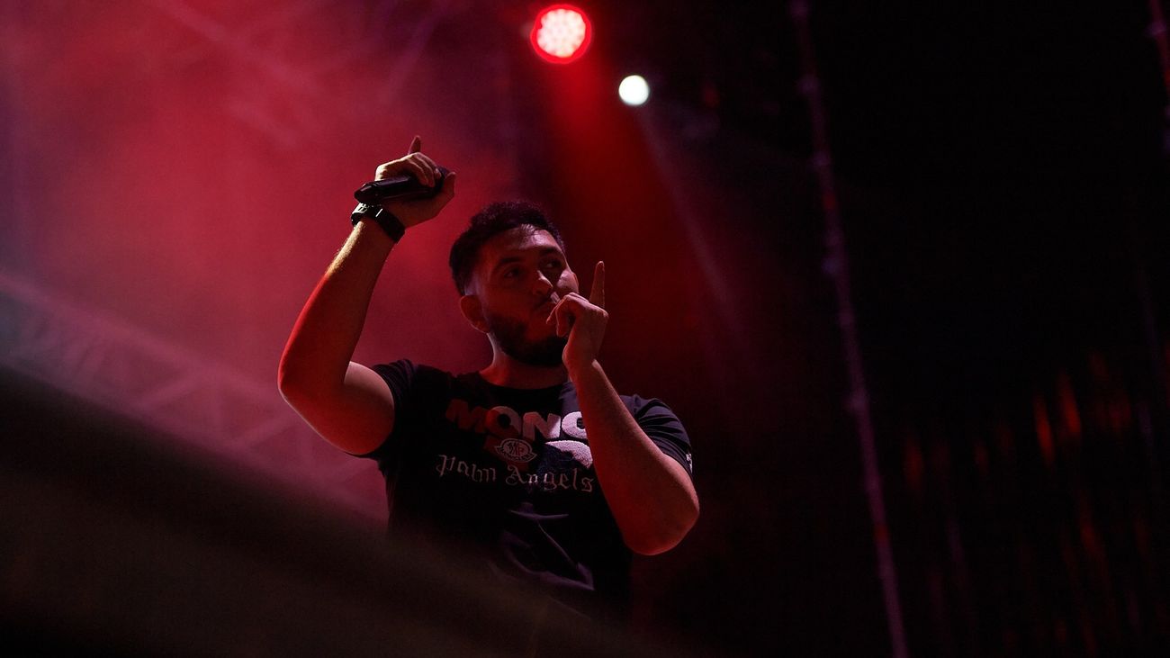 Omar Montes durante su concierto en Torrelavega