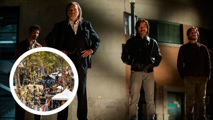 En 'Gigantes' gran parte de la acción transcurre en El Rastro / MOVISTAR+/AYUTAMIENTO DE MADRID