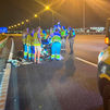 Accidente de moto en la M-50: Una joven en estado crítico tras estamparse contra el quitamiedos de la autovía