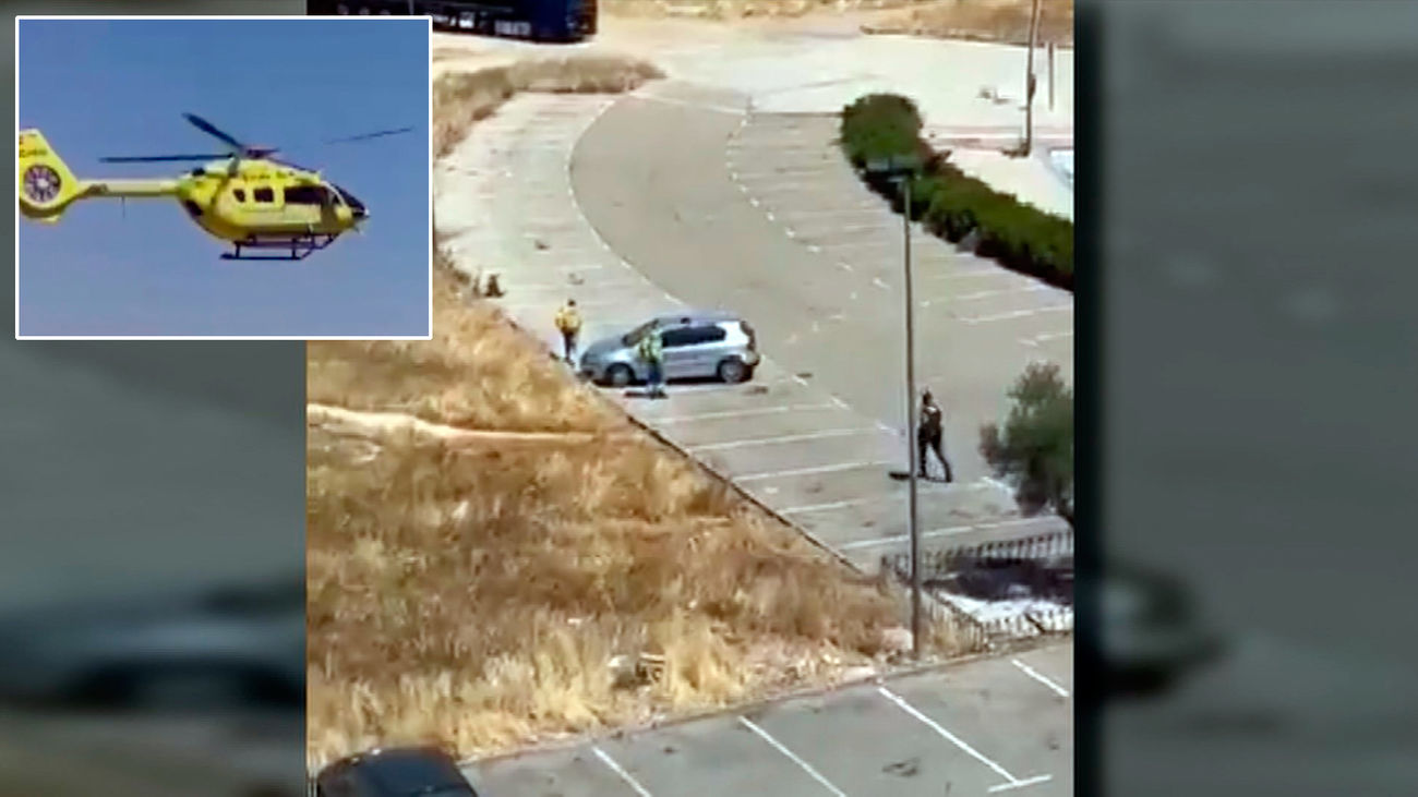 Detienen al hombre que apedreó a un helicóptero del Summa 112 en Ciempozuelos durante un rescate