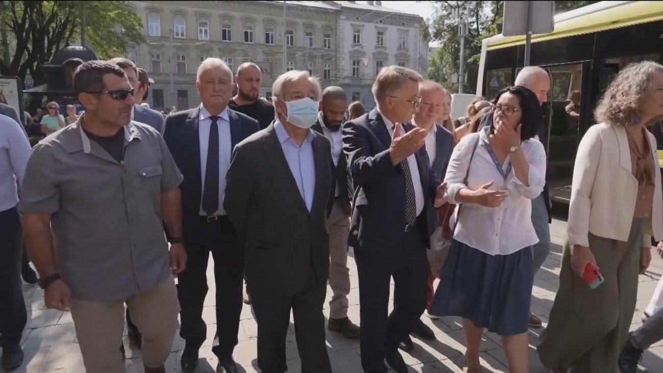 Las autoridades ucranianas, en alerta durante la visita de Guterres y Erdogan por posibles ataques rusos