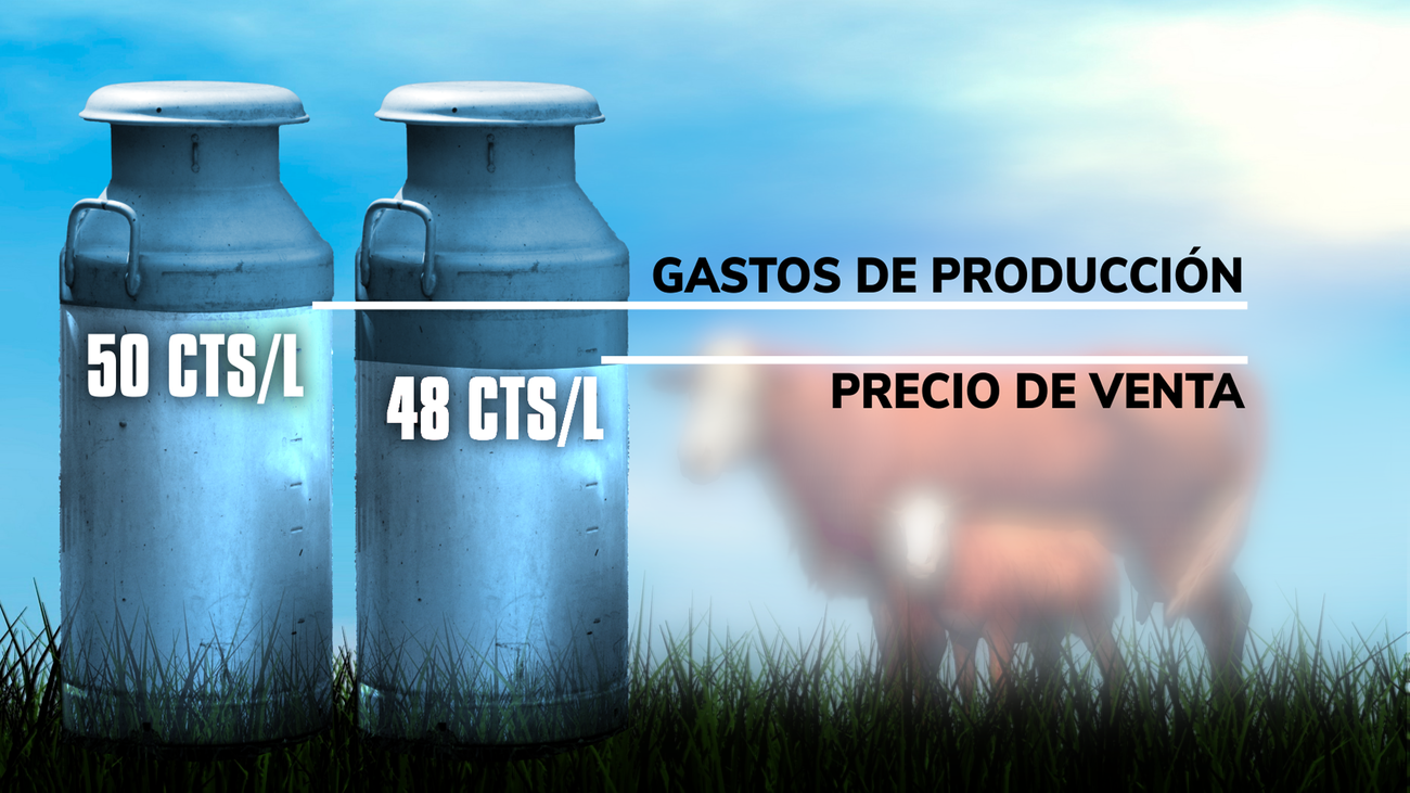 Disminuye la producción de leche ante los altos costes de producción