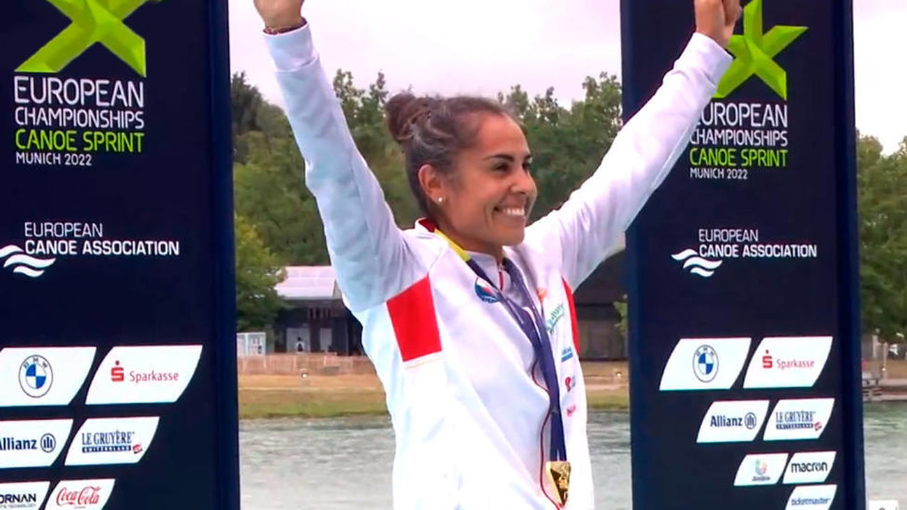 La piragüista madrileña María Corbera, campeona de Europa en C1 500 sprint
