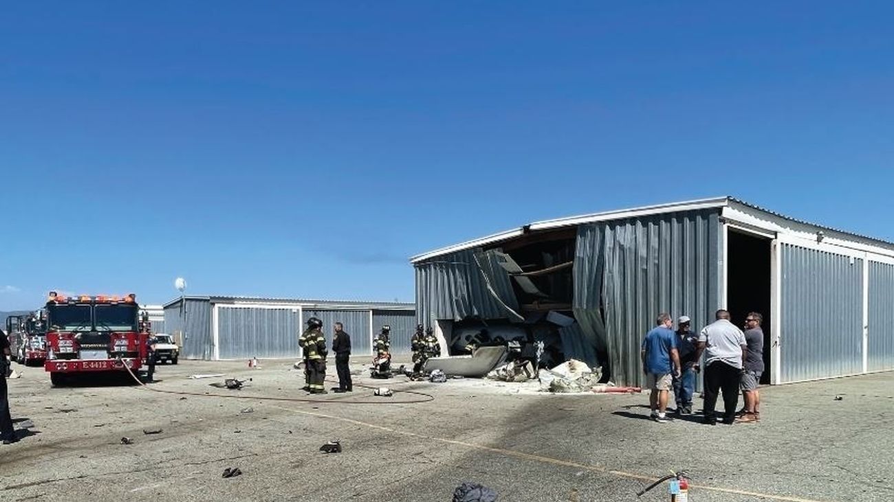 Imagen del accidente aéreo en Watsonville