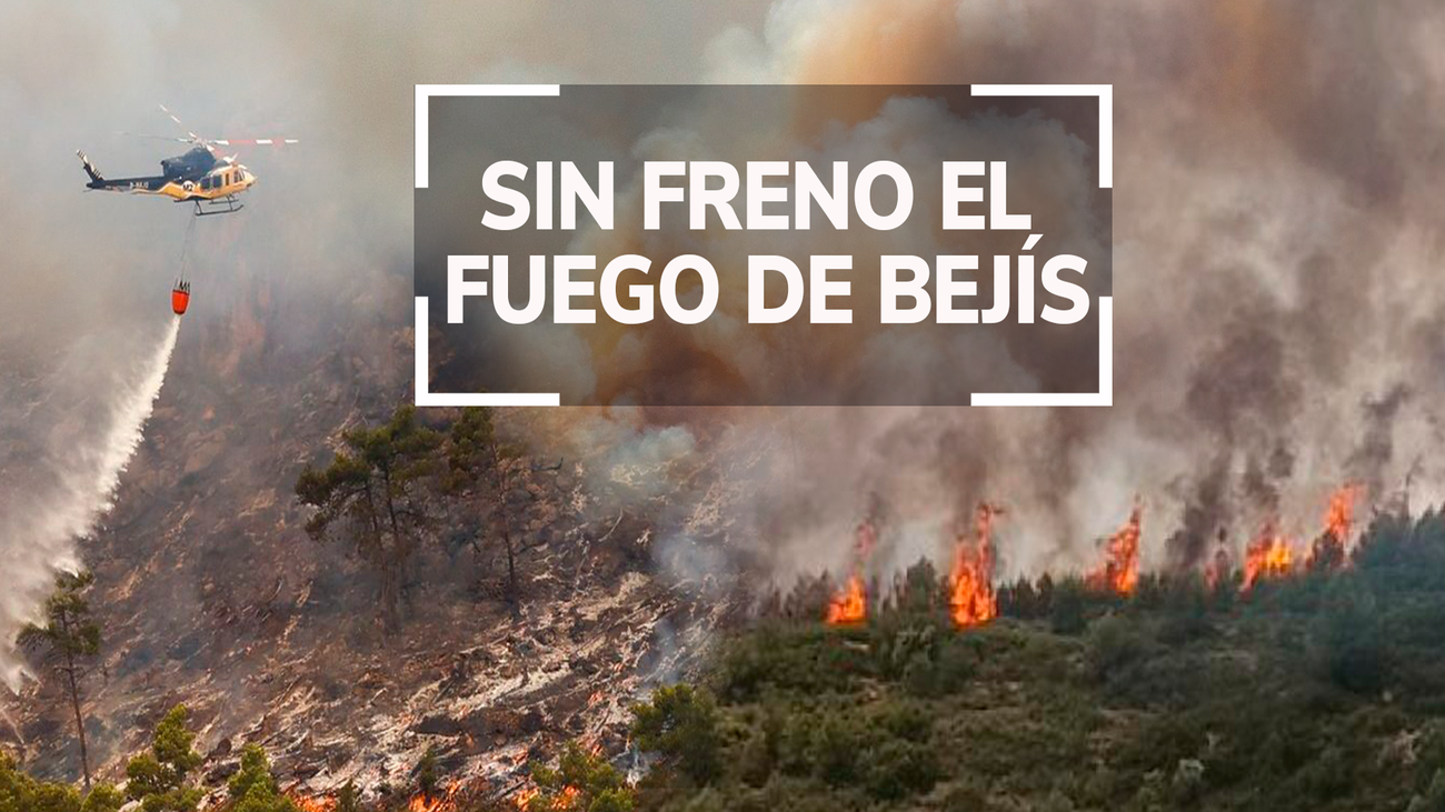 El incendio de Bejís afecta ya a 19.000  hectáreas y se ensaña con la zona de la Cueva Santa